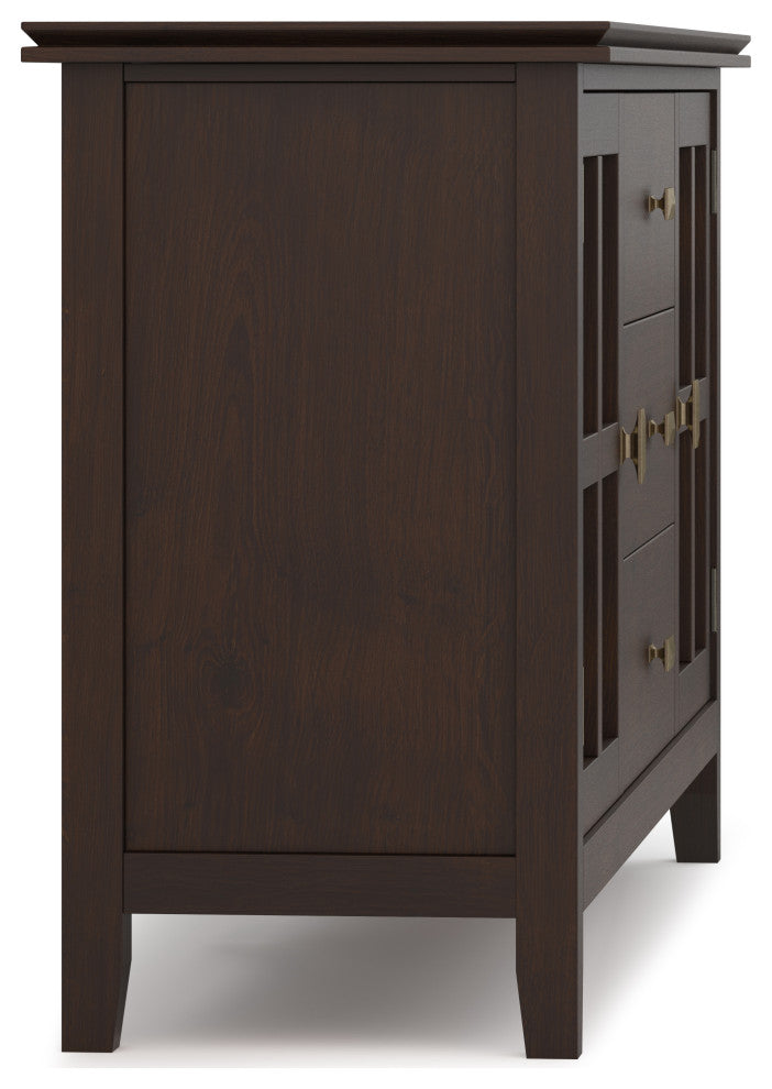 Artisan SOLID WOOD Large Sideboard Buffet in Dark Chestnut Brown