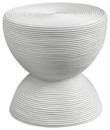 Bongo White Rattan Side Table