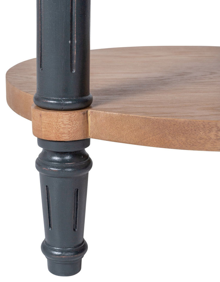 East at Main Sorano Side Table, Black-Natural