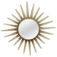 HomeRoots 25.75" X 1.5" X 25.75" Bronze Round Sunburst Wall Mirror