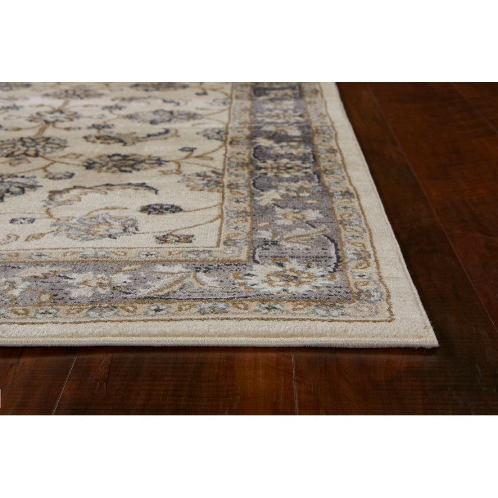 KAS Avalon 5612 Ivory/Grey Mahal Area Rug, 2' x 7'7" Runner