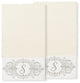 Linum Home Turkish Cotton Monica 2-Piece Embellished Bath Towel Set, Cream