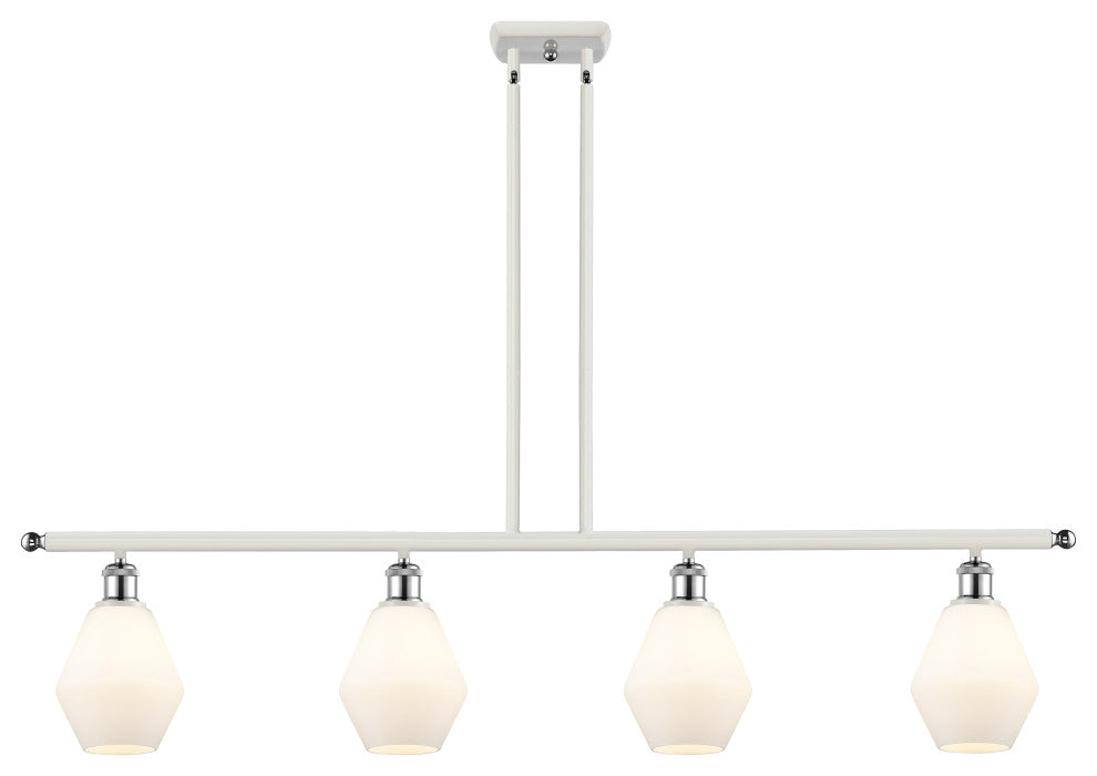 Innovations 516-4I-WPC-G651-6-LED 4-Light Island Light, White, Polished Chrome