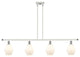 Innovations 516-4I-WPC-G651-6-LED 4-Light Island Light, White, Polished Chrome