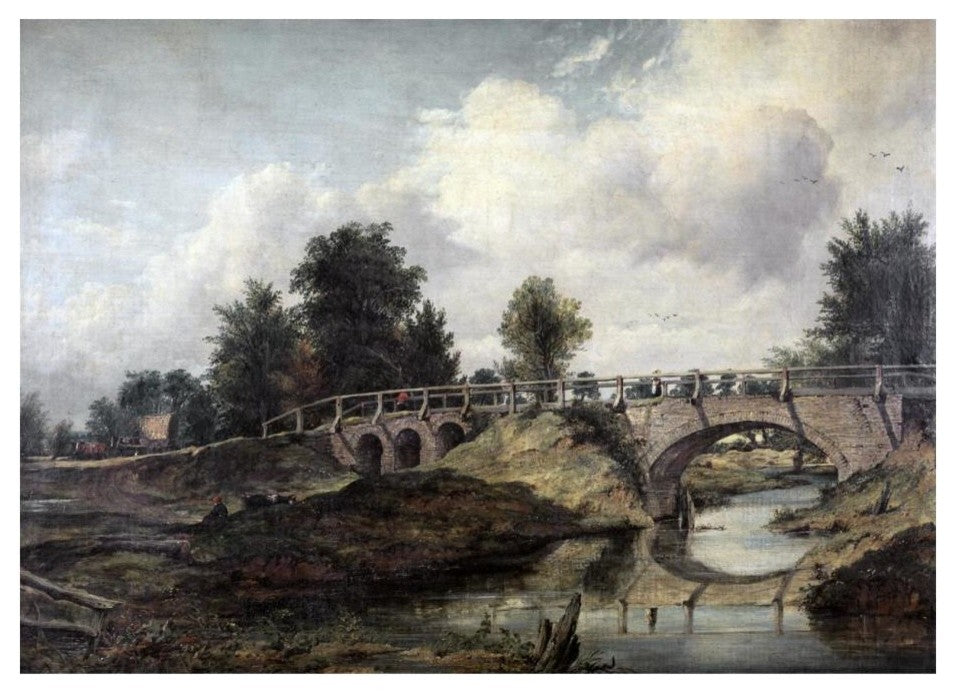 "Bridge Over The River Stour" Paper Print by Frederick William Watts, 24"x18"