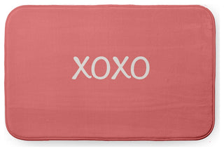 24" x 17" XOXO Bathmat, Coral