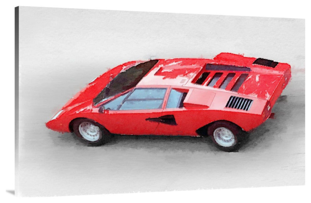 "1974 Lamborghini Countach Watercolor" Fine Art Print