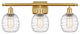 Innovations 516-3W-SG-G1013-LED 3-Light Bath Vanity Light, Satin Gold
