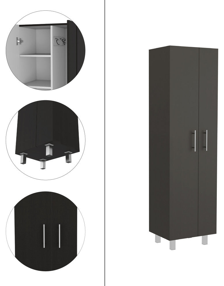 Bacoa Cleaning Cabinet, White, Black / White