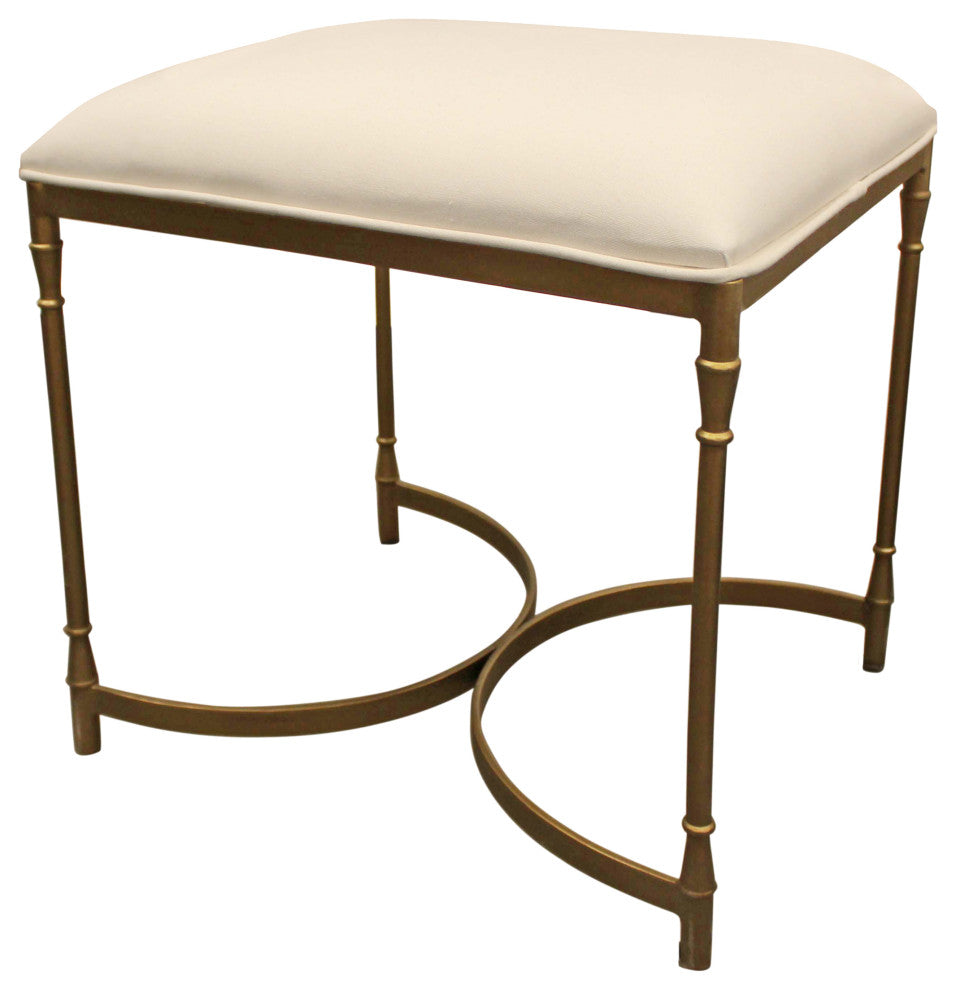 Honeyville Stool With Ivory Cushion Top