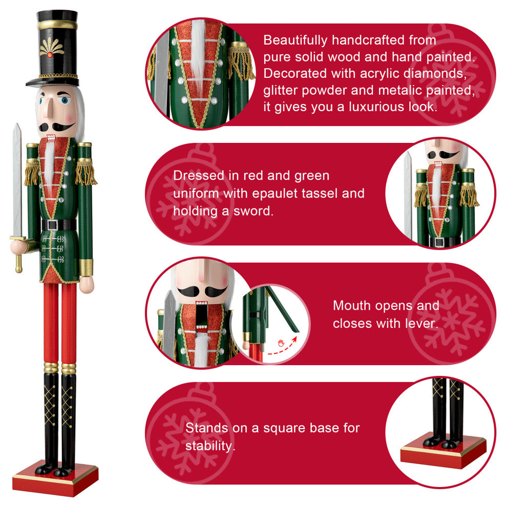 42"H Wooden Christmas Soldier Nutcracker