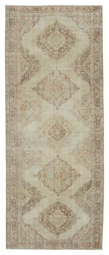 Rug N Carpet - Hand-knotted Turkish 4' 9" x 12' 0" Vintage Runner Rug