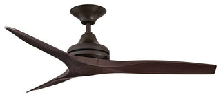 Fanimation Spitfire Ceiling 48" Fan Dark Bronze, Dark Walnut Wood Blades