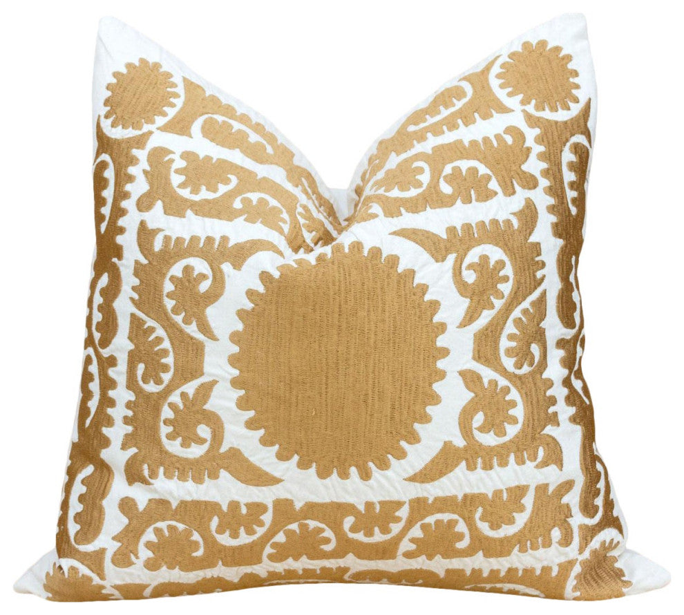 Small Gold Tone Suzani Pillow
