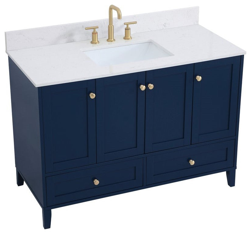 Elegant Decor Sommerville Bathroom Vanity Blue