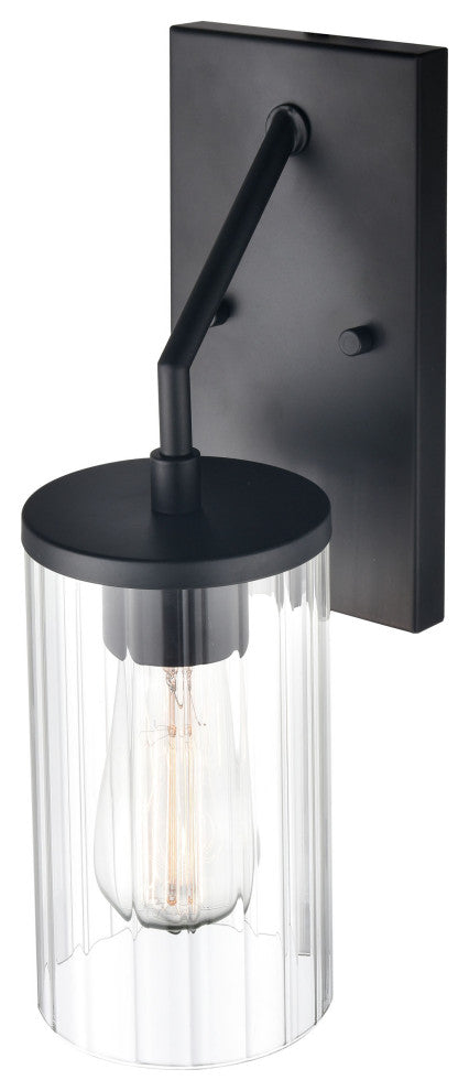 Beverlly 1 Light 4.7" Matte Black Sconce