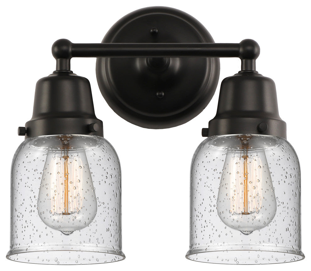 Innovations 623-2W-BK-G54 2-Light Bath Vanity Light, Matte Black