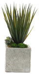Gorgeous Faux Desert Yucca Plant in Modern Concrete Pot