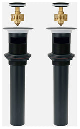 STYLISH Matte Black Pop-Up Bathroom Sink with Overflow Set of Two