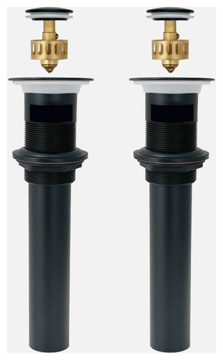 STYLISH Matte Black Pop-Up Bathroom Sink with Overflow Set of Two