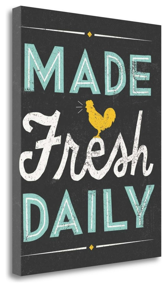 "Retro Diner Made Fresh Daily" By Michael Mullan, Giclee on Gallery Wrap Canvas
