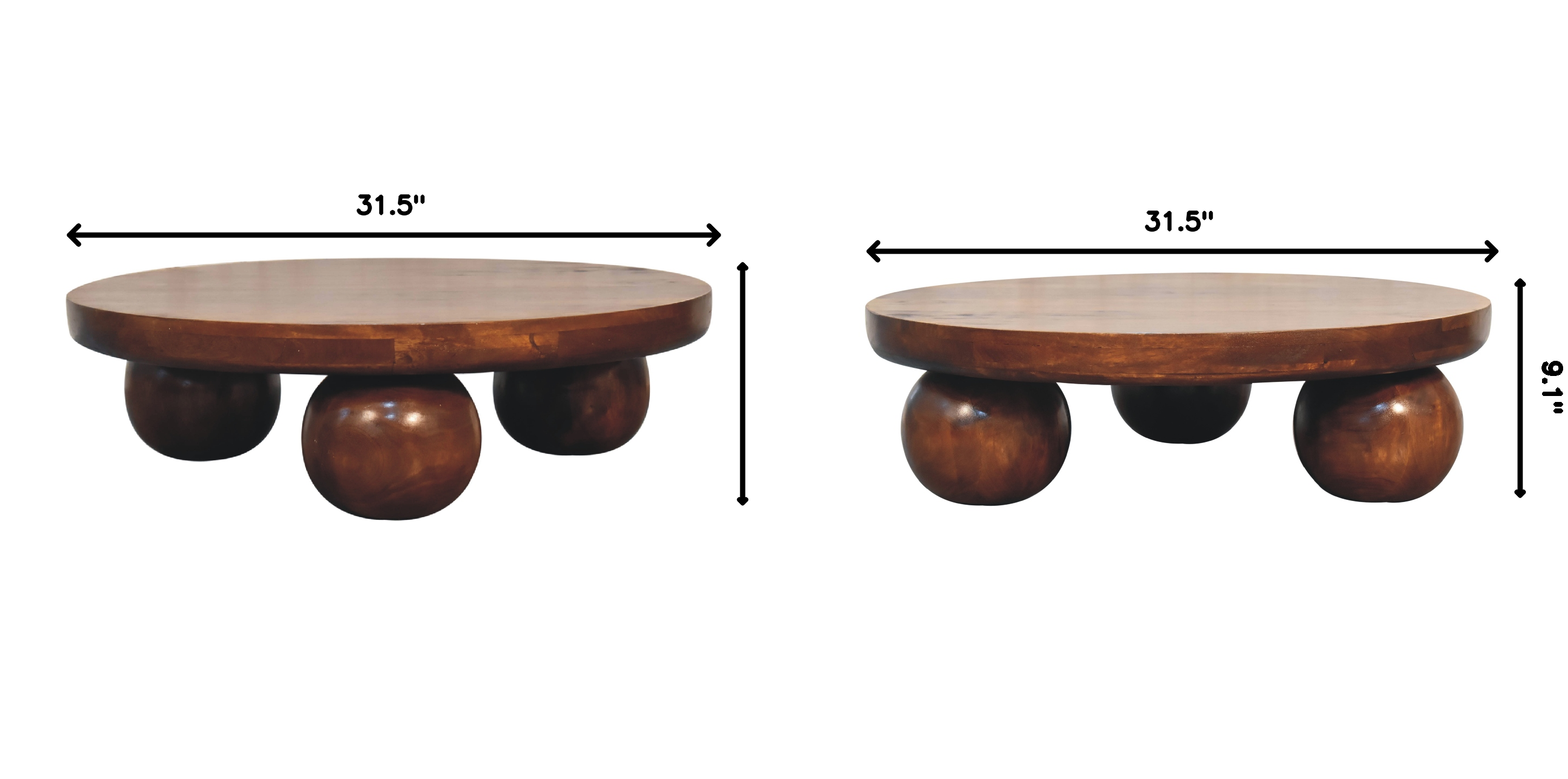Chestnut Central Ball Table