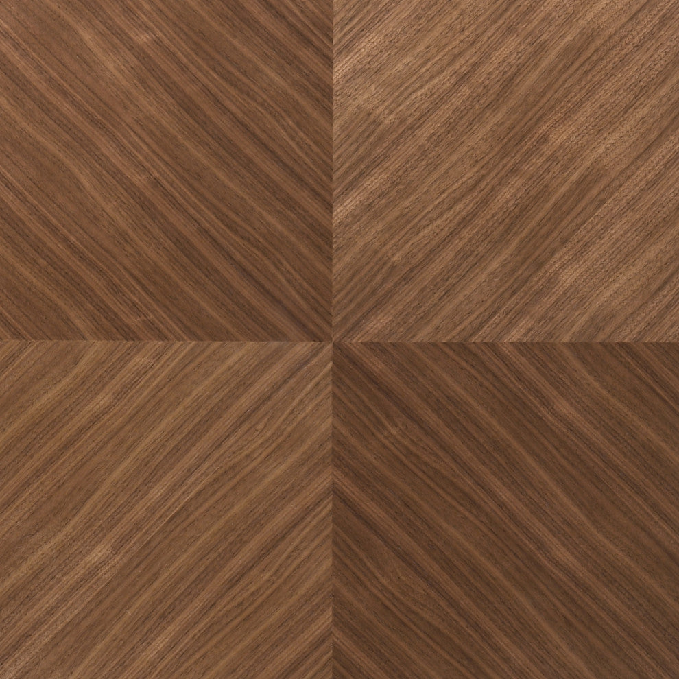 Cosmo Walnut Veneer Coffee Table With Black Metal Base