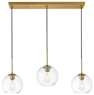 Elegant Baxter 3-Light Brass Pendant
