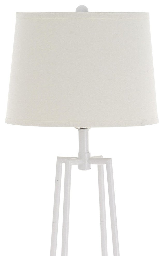 Floor Lamp, With Distressed Iron Paint, White