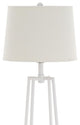 Floor Lamp, With Distressed Iron Paint, White