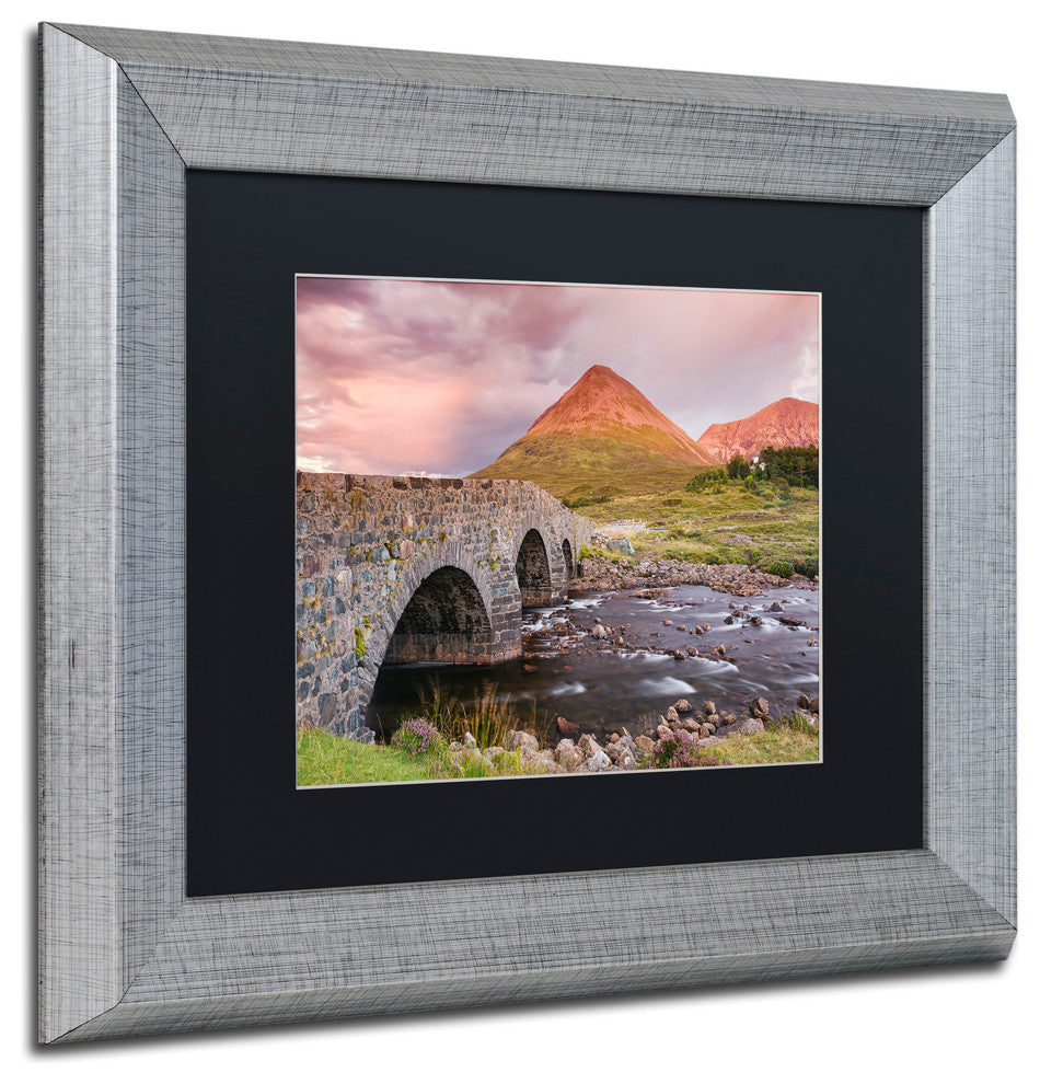 Blanchette Photography 'Scottish Bridge', Silver Frame, Black Matte, 14"x11"