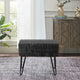 Textured Velvet Ottoman, Peat