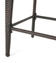 GDF Studio Bheleso Outdoor Multi-Brown Wicker Bar Stools, Set of 4