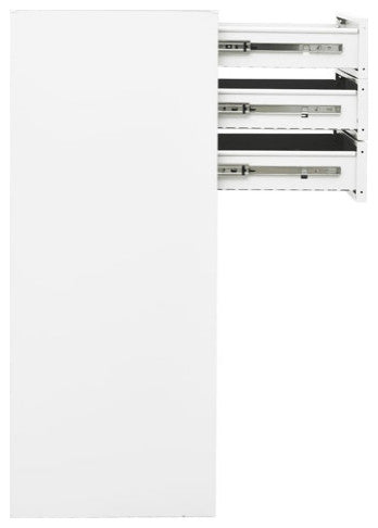 vidaXL Office Cabinet White 40.2" Steel Office File Storage Cabinet Furniture