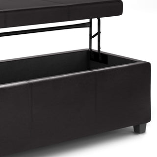 Avalon Lift Top Rectangular Storage Ottoman