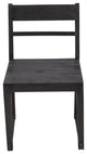 Fernious Dining Chair on Mango Solid Wood, Dark Gray Finish, Set of 2