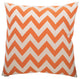 Chevron Chic Orange Feather Down Decorative Throw Pillow, 24x24