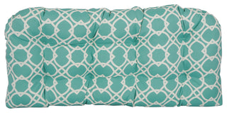 42"X19" U-Shaped Patterned Polyester Tufted Settee/Bench Cushion, Elipse Pool