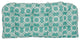 42"X19" U-Shaped Patterned Polyester Tufted Settee/Bench Cushion, Elipse Pool