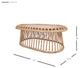 Galia Rattan Oval Coffee Table With  Wood Top