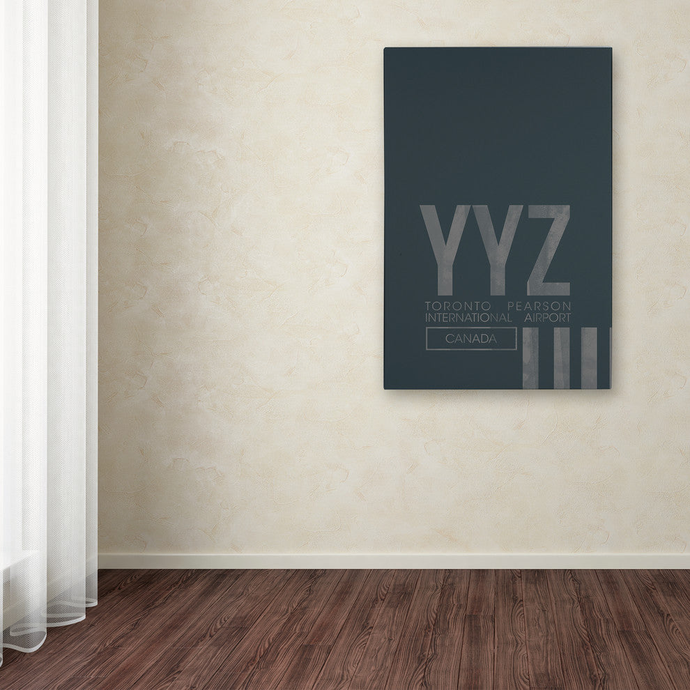 08 Left 'YYZ Airport Layout' Canvas Art, 47 x 30