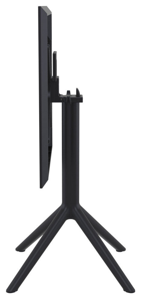 Lucy Outdoor Bistro 3-Piece Set With 24" Table Top Black