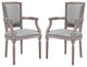 Light Gray Penchant Dining Armchair Upholstered Fabric Set of 2