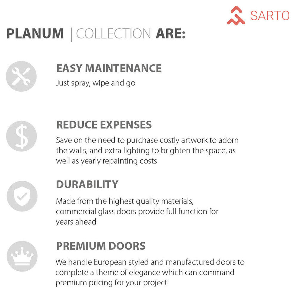 French Double Doors 64 x 80 with Frames Hardware| Planum 0010 White Silk