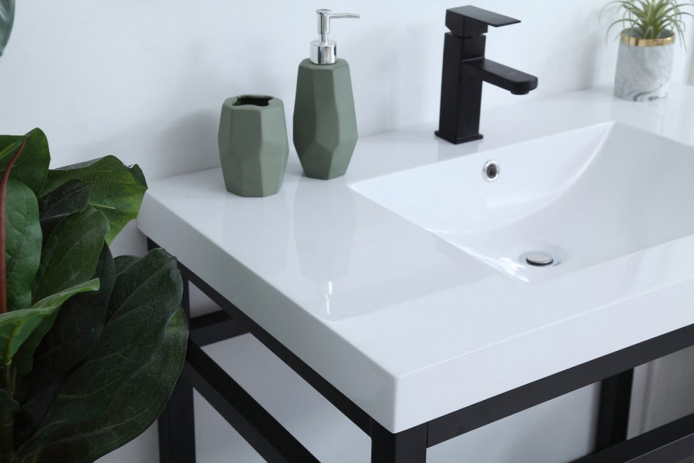 Home Living 22" Modern Black-Light Bathroom Vanity