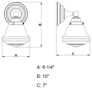 Vaxcel Lighting W0166 Huntley 1 Light Vanity Light - Oil Rubbed Bronze