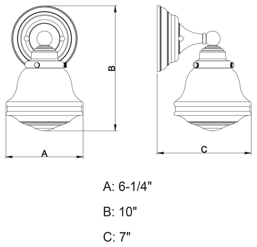Vaxcel Lighting W0166 Huntley 1 Light Vanity Light - Oil Rubbed Bronze