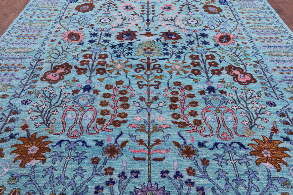 Turkish Oushak Handmade Wool Rug 9' 2" X 12' 4" - Q13598