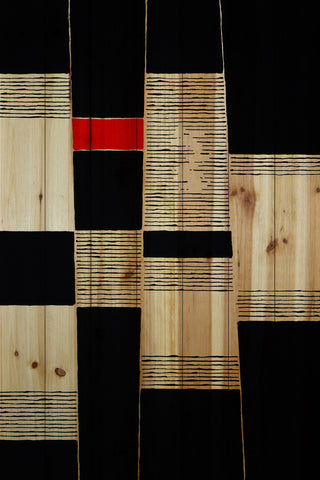 "Depth in Darkness" Painting Print on White Wood