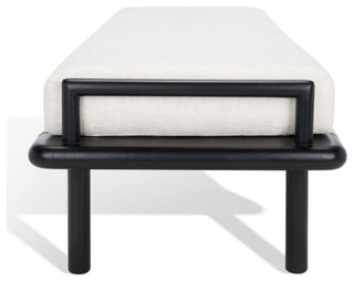 Safavieh Couture Constantine Teak Bench, Black/White